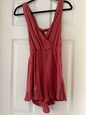 Nordstrom Sleeveless V-Neck Ruffled Romper
